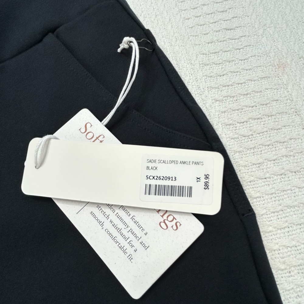 Soft Surroundings Sadie Scalloped Ankle Pants Black Size 1X, NWT - Picture 6 of 16